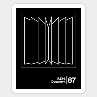 REM Document / Minimalist Graphic Design Fan Artwork Magnet